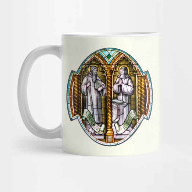 Saint Benedict and Saint Scholastica Stained Glass by Catholicamtees